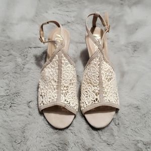 Nanette Lepore lacey heels sandals